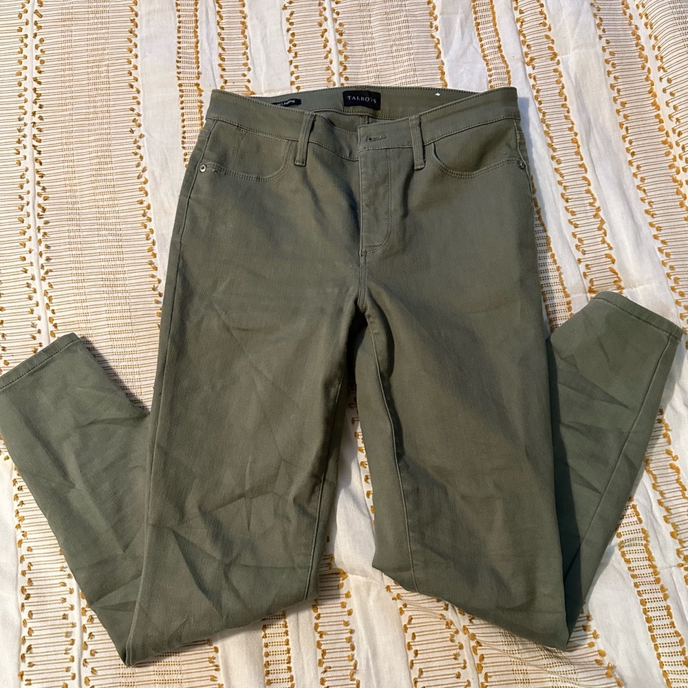 Talbots Olive Skinny Pants